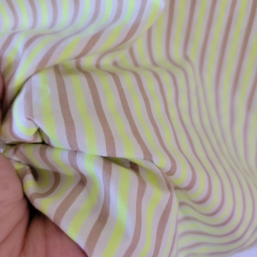 SID MASHBURN Yellow Brown Striped Button-Up Shirt Mens Sz M Quite Luxury Office - Picture 9 of 12